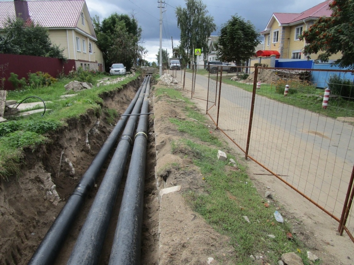 Заменены трубы на ул. К. Либкнехта.