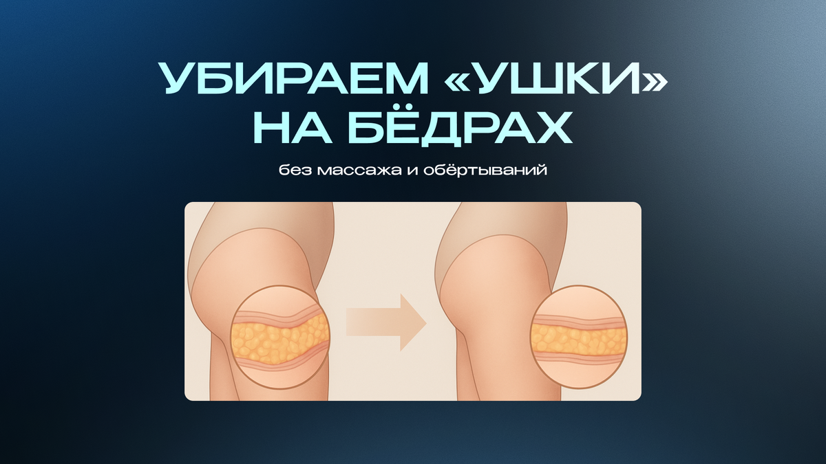 Убираем «ушки» на бедрах