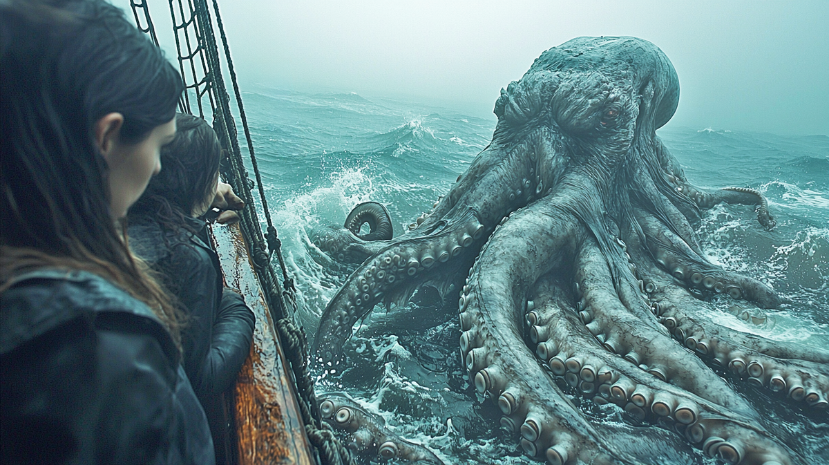 Встреча экипажа брига с кракеном