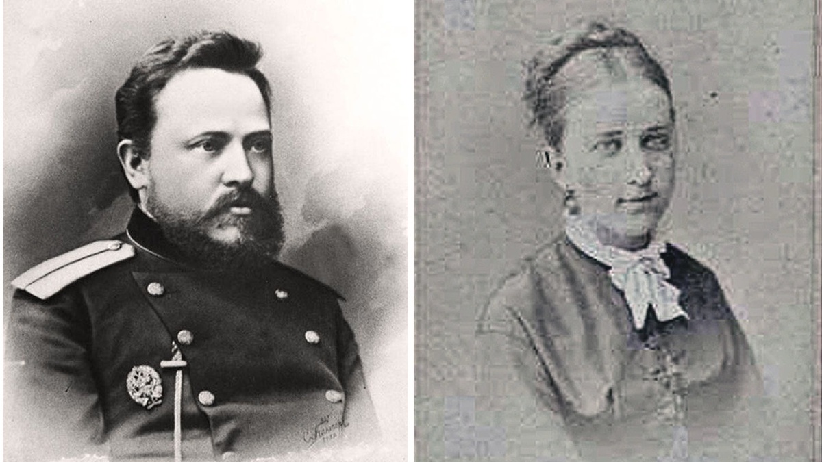 На фотографии: Сергей Иванович Мосин и его любимая Варвара Николаевна Арсеньева, ставшая женой через 16 лет и денежного выкупа.