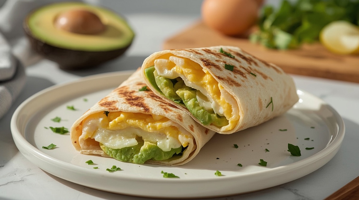 Лаваш с авакадо и скрэмблом