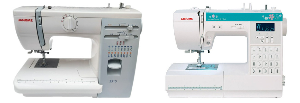 Бытовые модели Janome 5515 (415) и Janome HomeDecor 6180