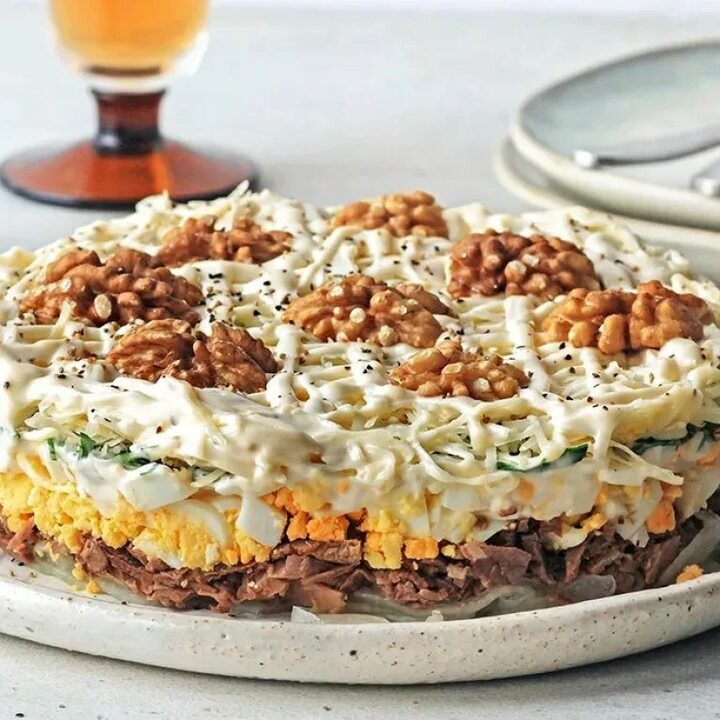 Салат Мужской каприз с говядиной 