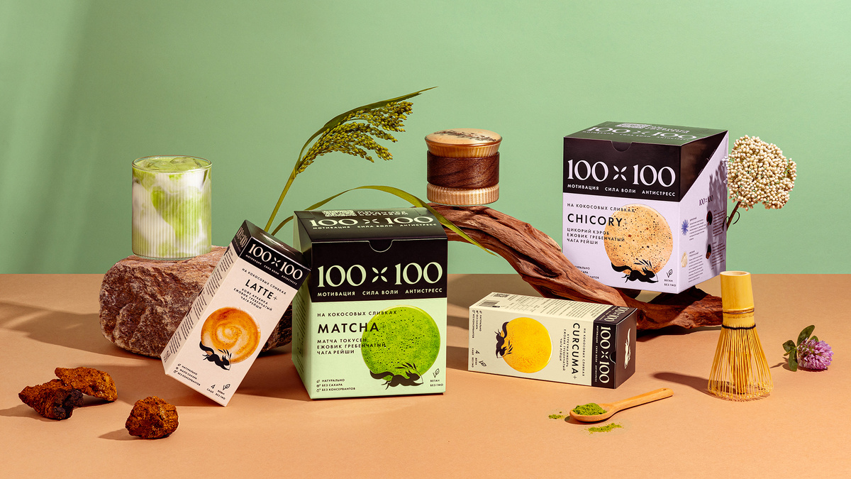 Бренд полезных растворимых напитков «Сто на сто» представил новую упаковку