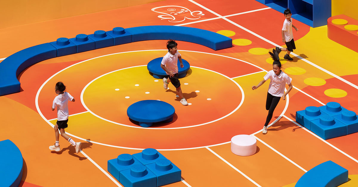Nike и Lego превратили школьный двор в Шанхае в конструктор для игр