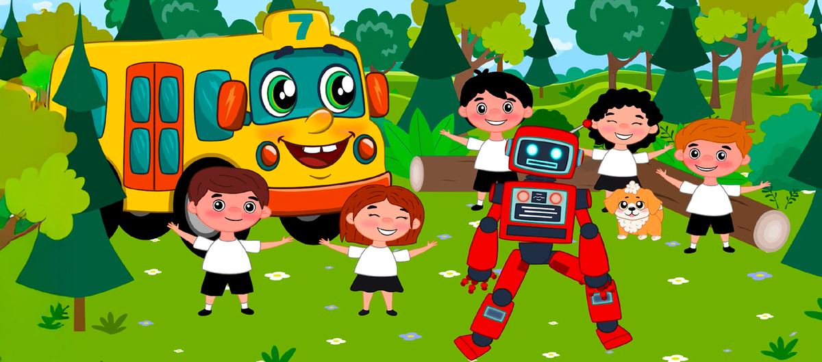 Фрагмент из мультика "Песенка про дружбу" - Автобус Борис