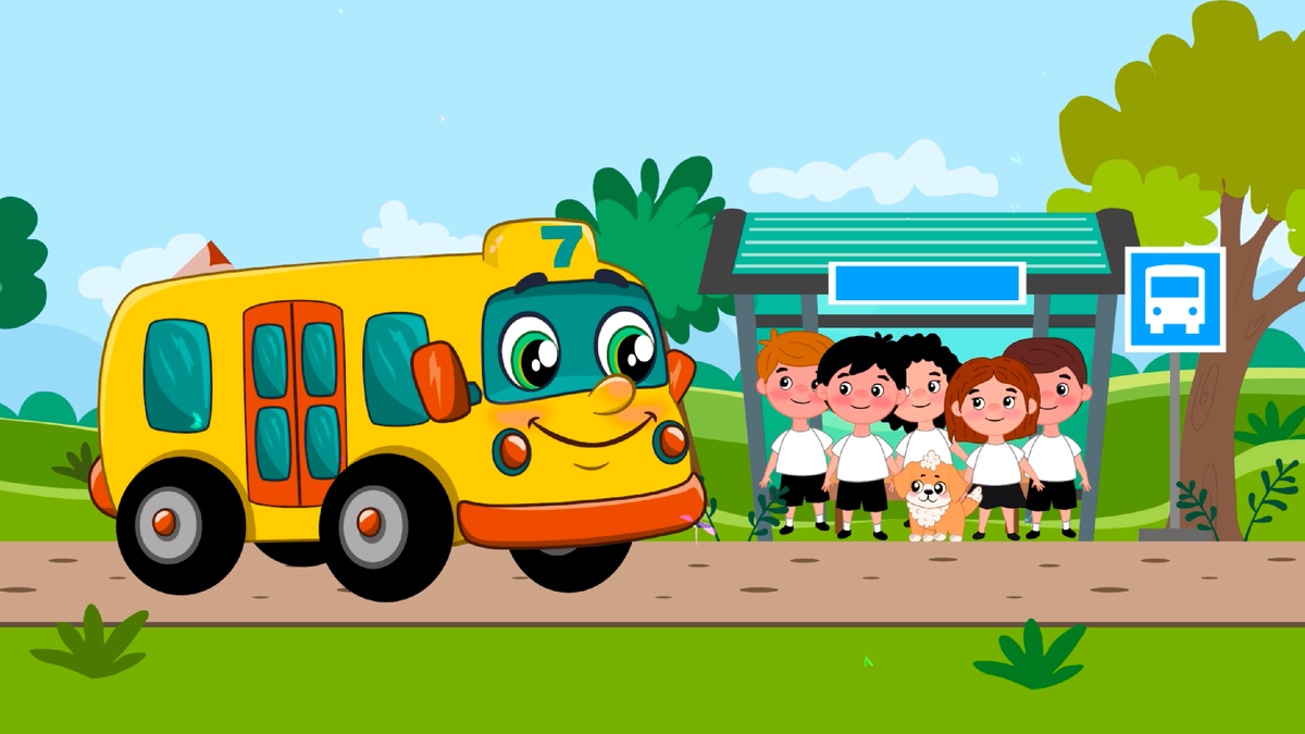 Фрагмент из мультика "Песенка про дружбу" - Автобус Борис