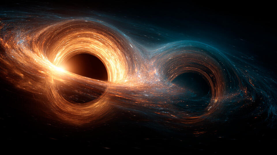 Ученые запечатлели вращающиеся вокруг друг друга черные дыры