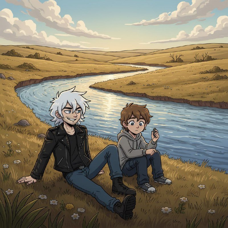 Главный герой Александр и его двоюродный младший брат Денис (справа)