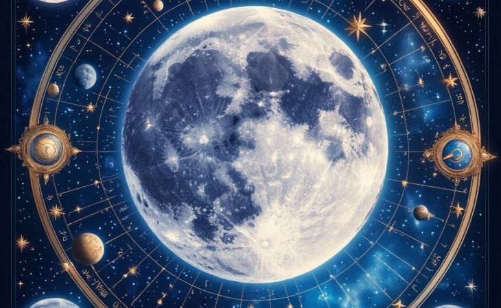 Астрология. Фото: сгенерировано с помощью нейросети "Алиса", "Атмосфера"