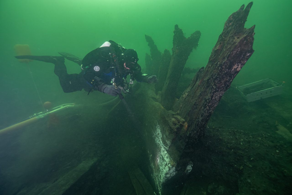 Сокровища специй были найдены в кормовой части корабля археологом Бренданом Фоли и его командой.