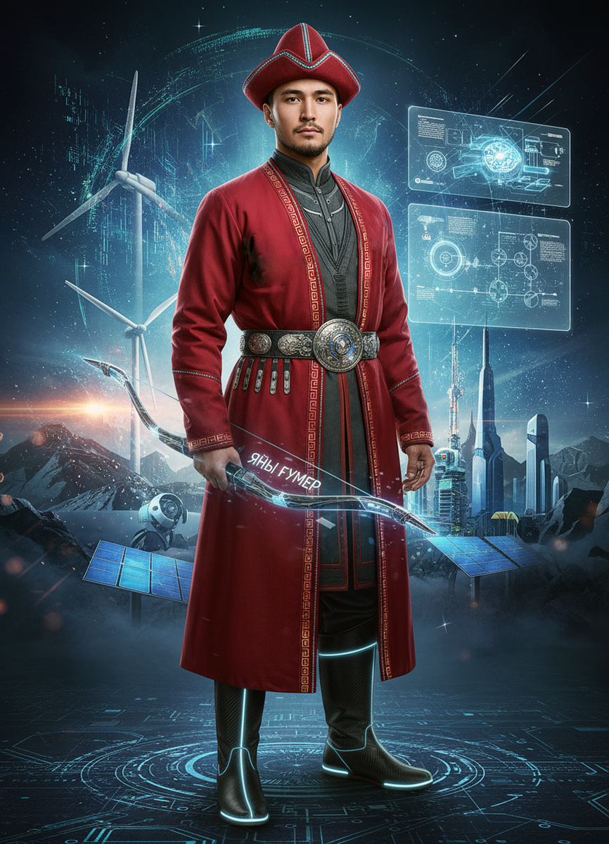 Традиционный башкирский костюи будущее по версии ИИ