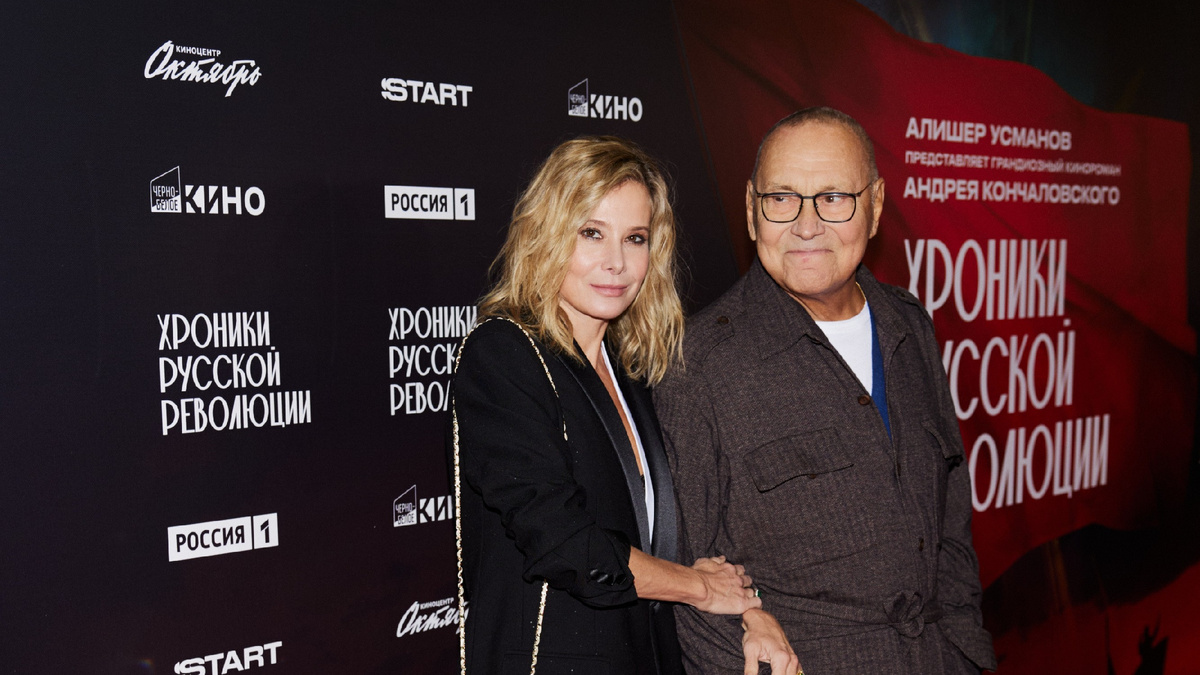 Андрей Кончаловский, Юлия Высоцкая. Фото: телеканал «Россия»/START