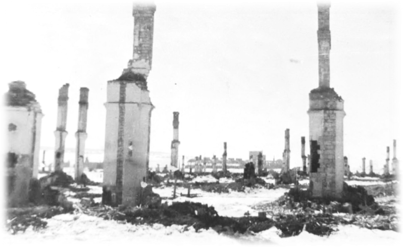 Рабочий посёлок СЕМИЛУКИ: вид после освобождения советскими войсками. Источник: Воронежский исторический форум - https://vif-vrn.ru
