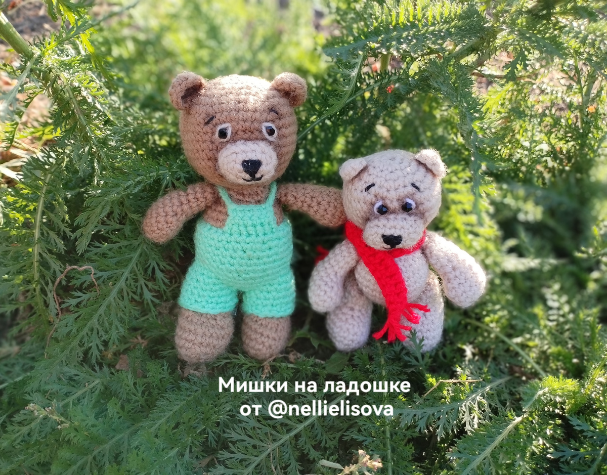 Мишки на ладошке от @nellielisova 