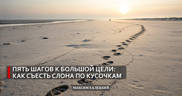 Пять шагов к большой цели: как съесть слона по кусочкам