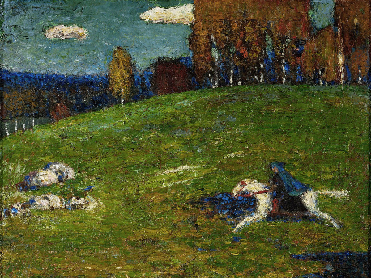 Картина В. Кандинского «Синий всадник» (1903)