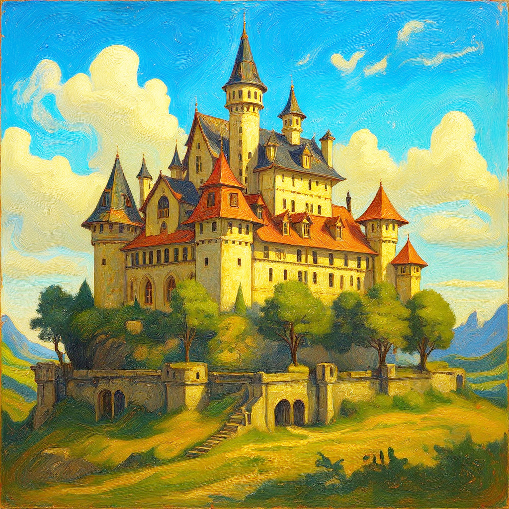 Замок - картина Ивана Новоселова