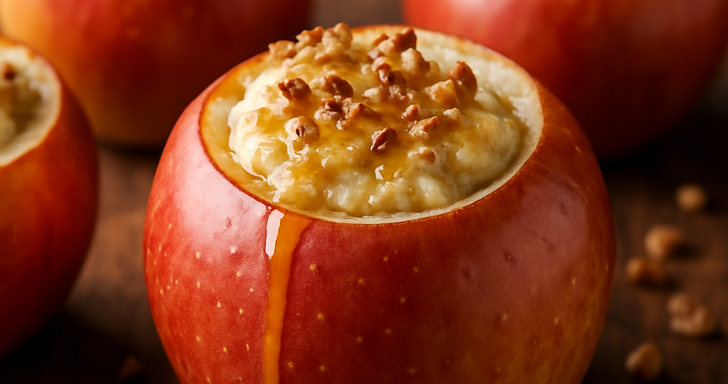 Яблоки, запечённые с творогом и мёдом — сладкий десерт без лишних калорий