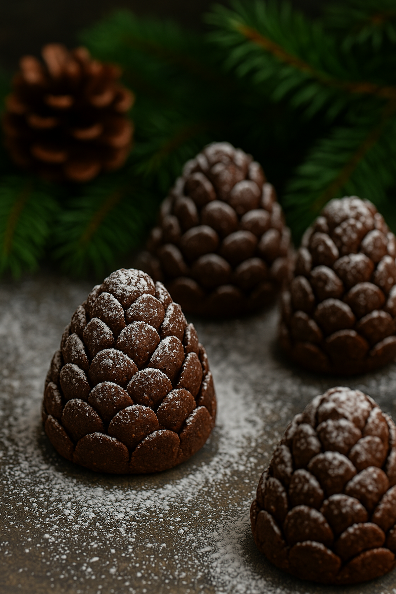 Новогоднее печенье шишки