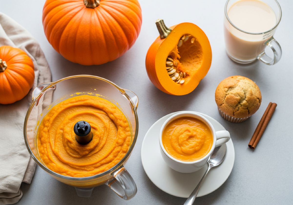 Подготовьте тыквенное пюре