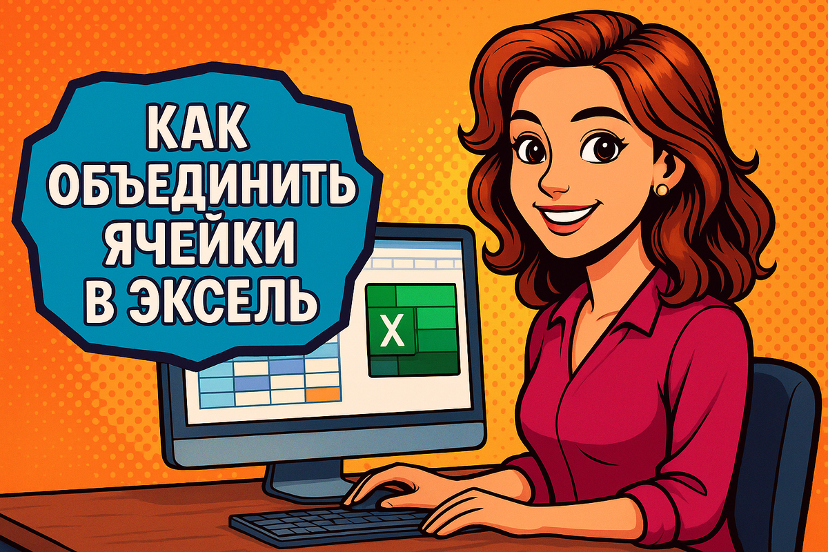Как объединить ячейки в Эксель
