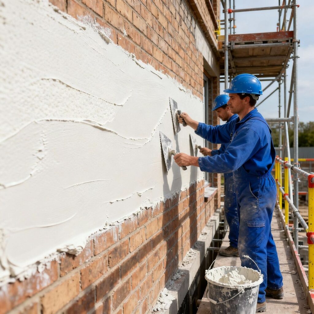    Теплоизоляционная штукатурка Термофикс 3 в 1: монтаж, цена, преимущества ДомПроще
