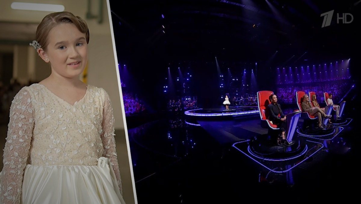 Кадр из шоу "Голос.Дети"-2025, Первый канал