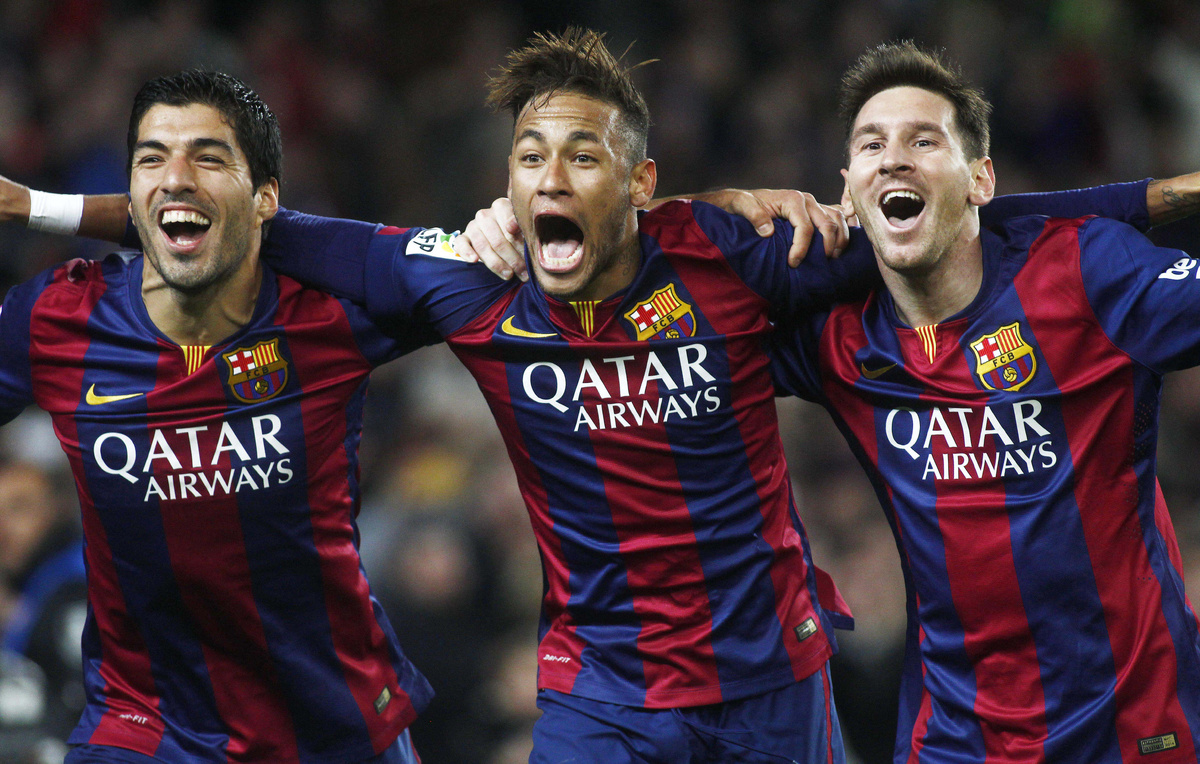    Луис Суарес, Неймар и Лионель Месси  Bevilacqua Giuliano/ABACA via Reuters Connect