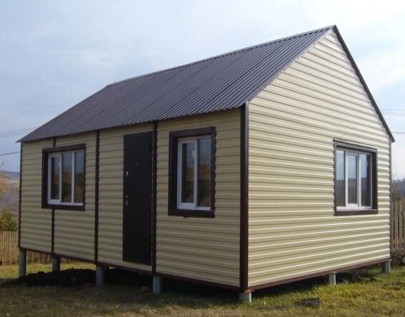 А это наш модульный дом, то есть, фото снято в России