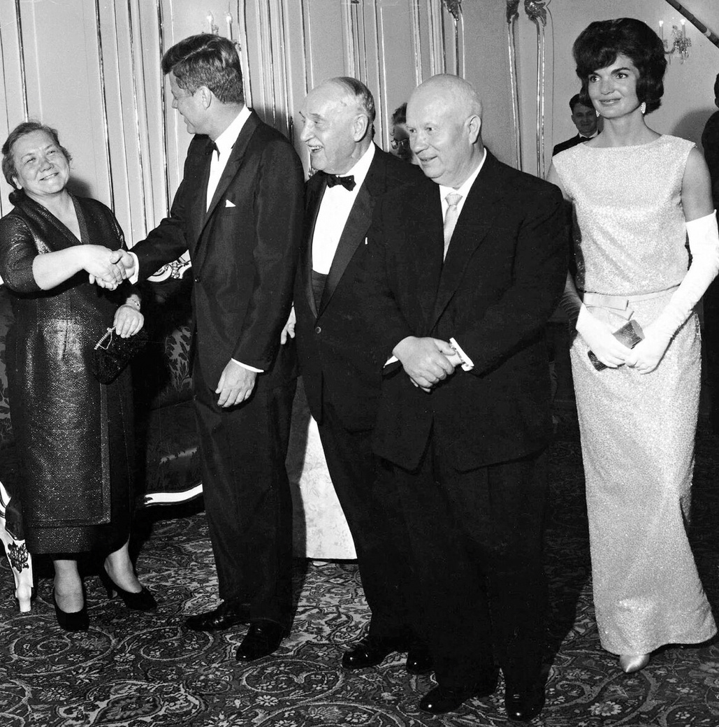 Нина Хрущева, Джон Кеннеди, Никита Хрущев, Жаклин Кеннеди