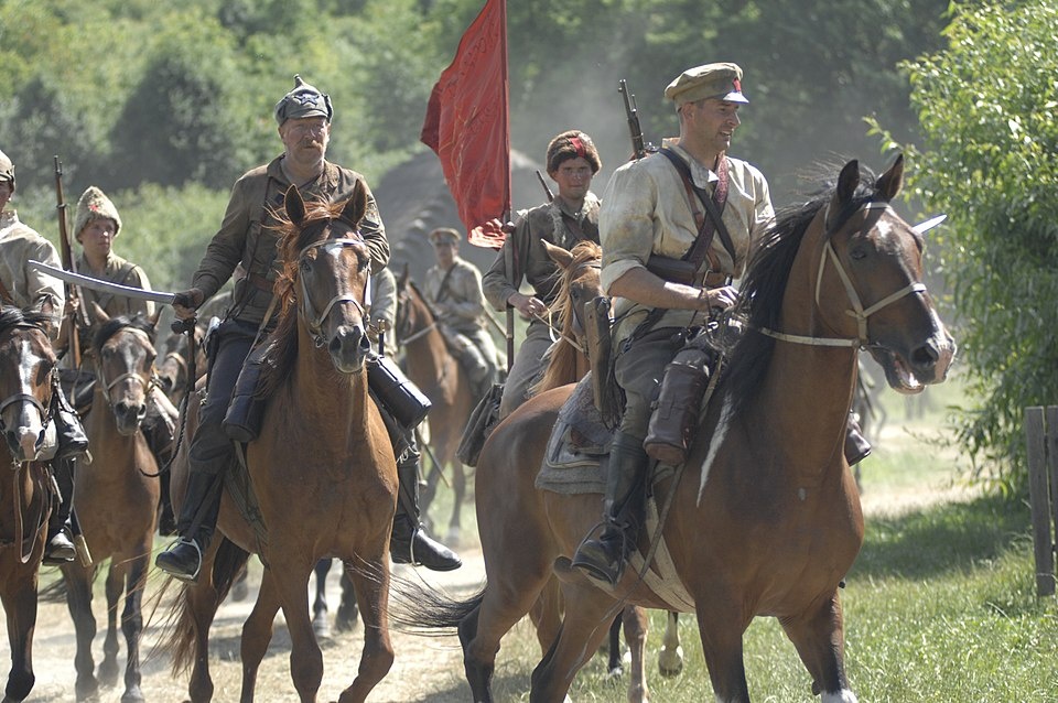 Красноармейцы. Кадр из х/ф "Варшавская битва 1920 года", 2011г.