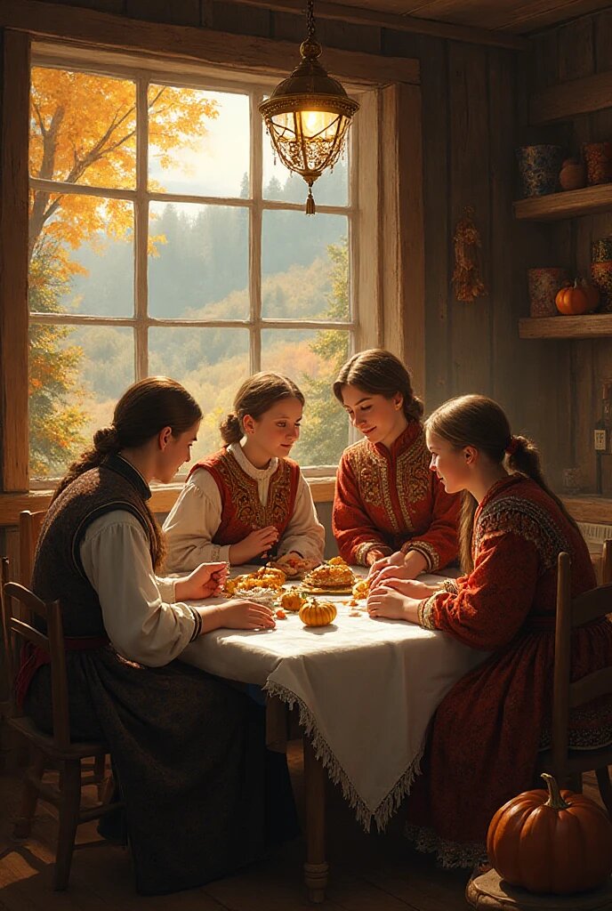 Осень, семья: ИИ/.seaart.ai