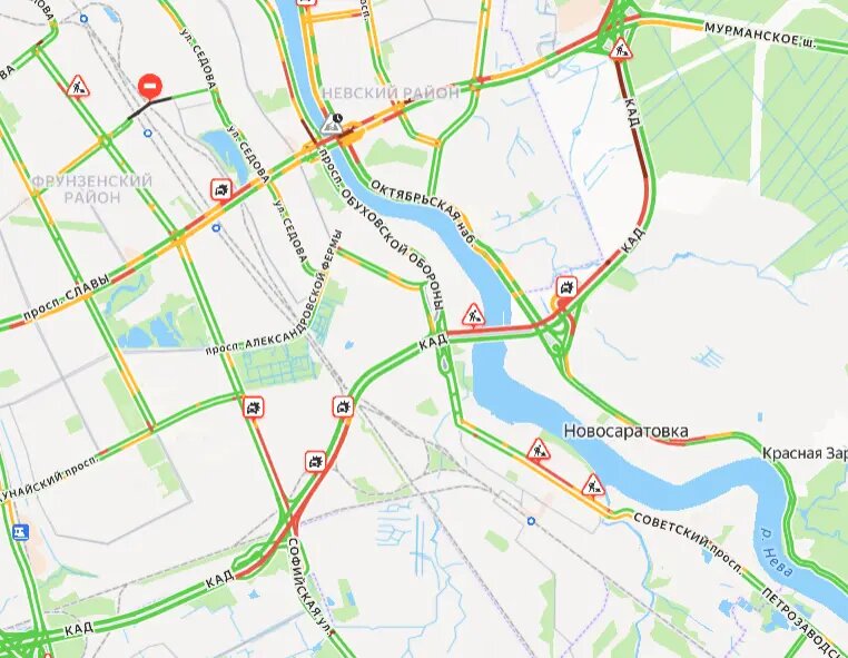    Фото: скриншот сервиса «Яндекс.Пробки»