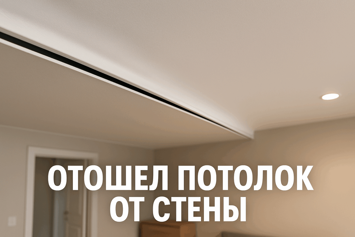    Отошел натяжной потолок от стены — что делать Михаил Юрьевич