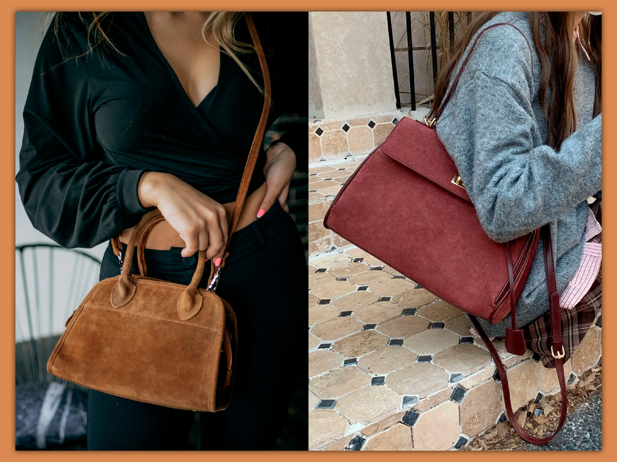 Замшевая сумка тренд 2025/2026