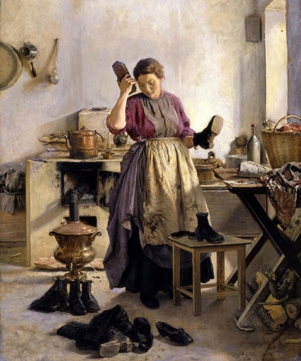 Андрей Попов «Кухарка (Утро на кухне)», 1863 год