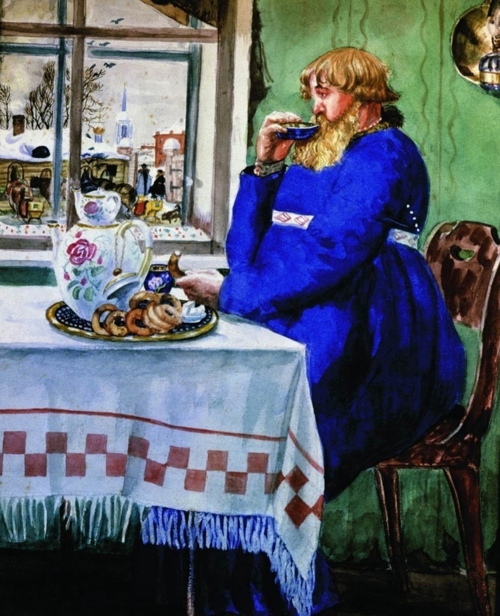 Борис Кустодиев «Извозчик в трактире», 1920 год