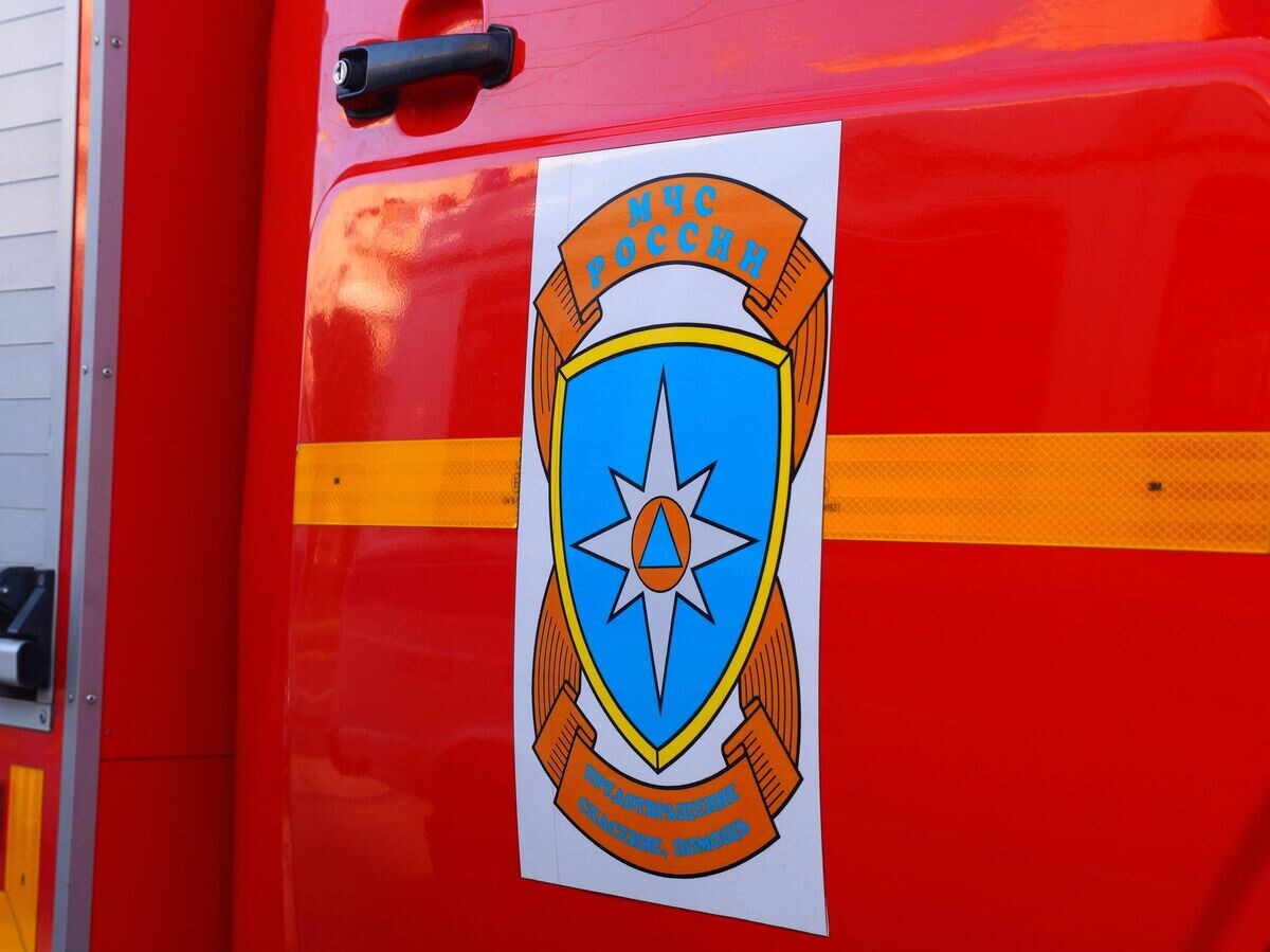    Эмблема МЧС России на служебном автомобиле.© РИА Новости / Виктория Гагкаева