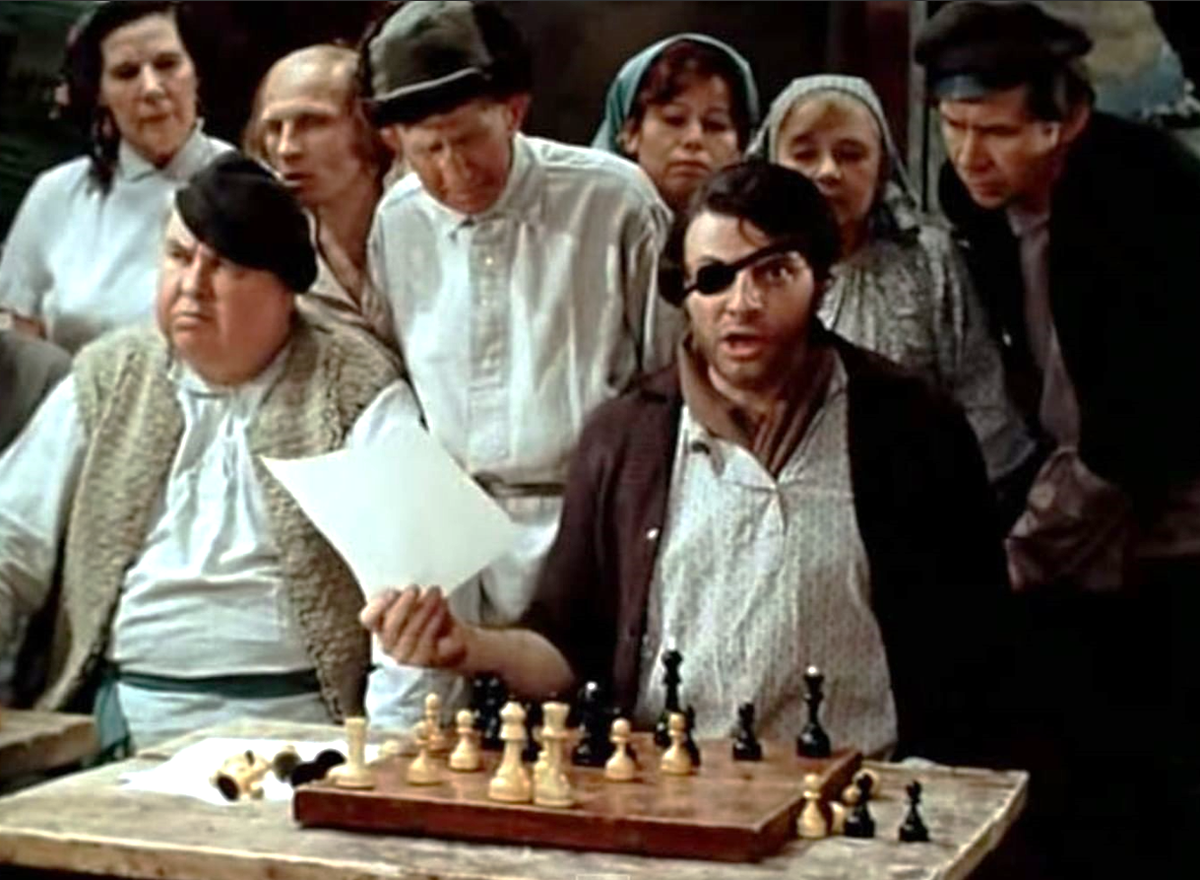 - Позвольте! У меня все ходы записаны.. Кадр из комедии режиссера Марка Захарова "12 стульев"