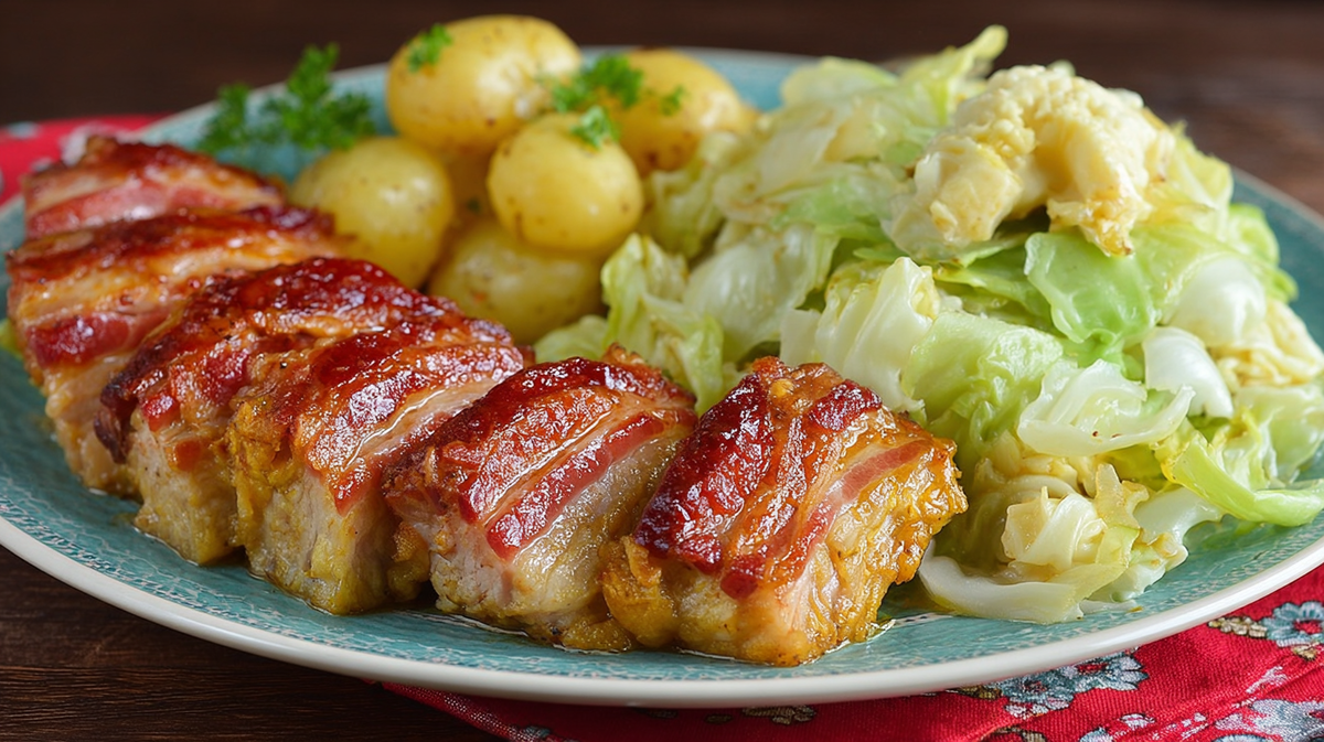 Бекон с капустой