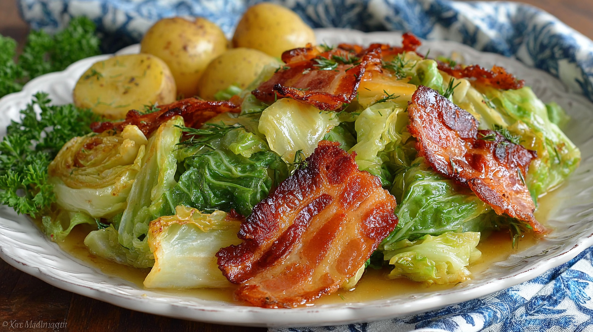 Бекон с капустой