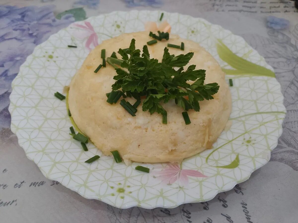 Яичный омлет на водяной бане