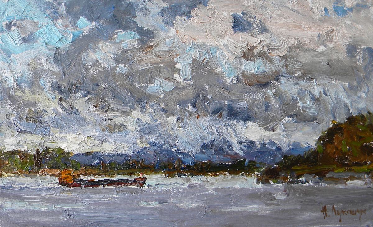 Николай Лукашук "Осень в Ширяево" 2025 картон, масло 30х50