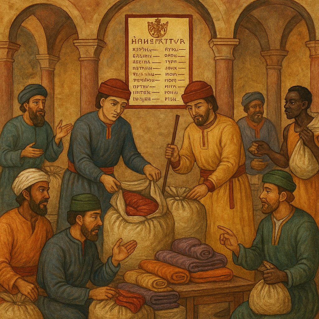 Византийская таможня. Каждый тюк шелка, каждый мешок перца облагался налогом, который кормил империю и держал Европу в зависимости.