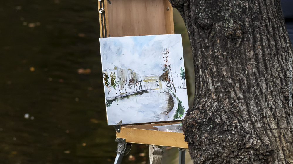 1. Рождение картины на Чистых прудах... © NickFW.ru — 29.09.2025г.