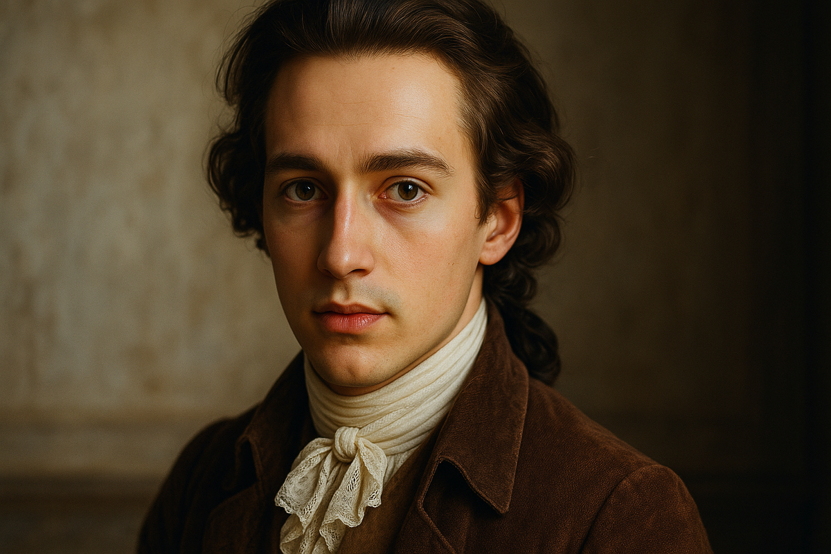 Гёте в молодости, современная фото реконструкция