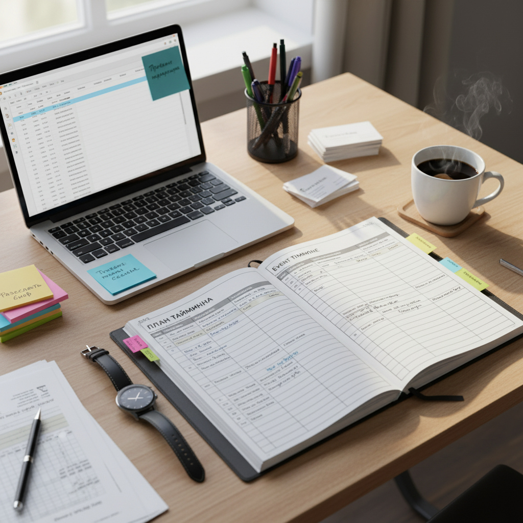 Как составить тайминги мероприятия? При помощи ручки и бумажки)