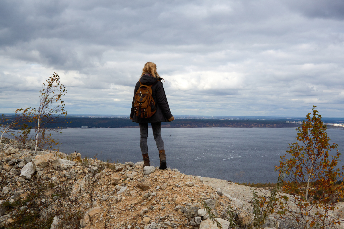 Вид на противоположный берег Волги