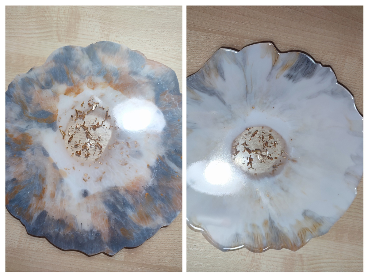 Вторая заготовка еа фруктовницу, средний ярус лицевая и изнаночная сторона